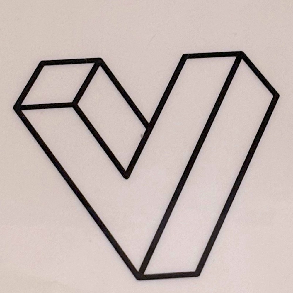 Geometric Villanova V Sticker - Picture 1 of 2